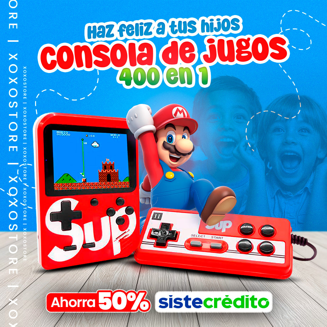 MINI CONSOLA GAME BOY 400 JUEGOS EN 1 + CONTROL