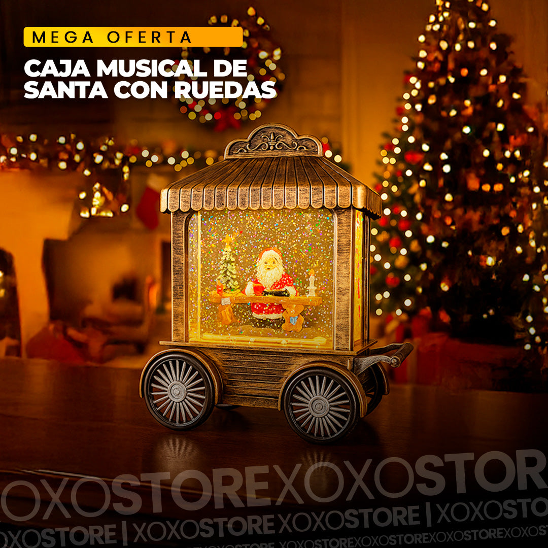 Carrueja de ruedas musical de navidad