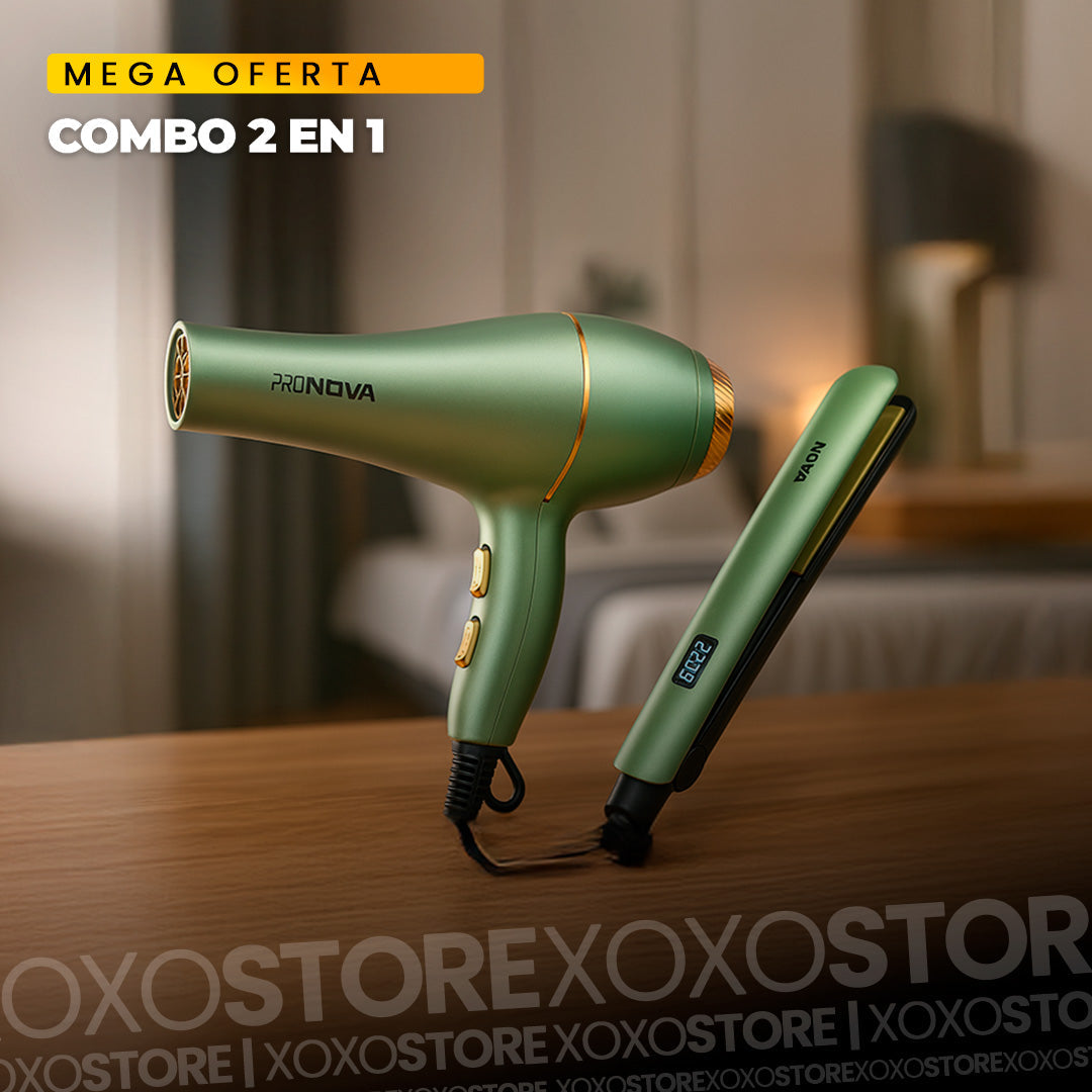 Combo 2 en 1 Pronova incluye secador de cabello mas plancha de cabello