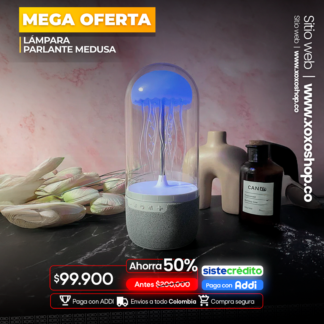 Parlante medusa luz led
