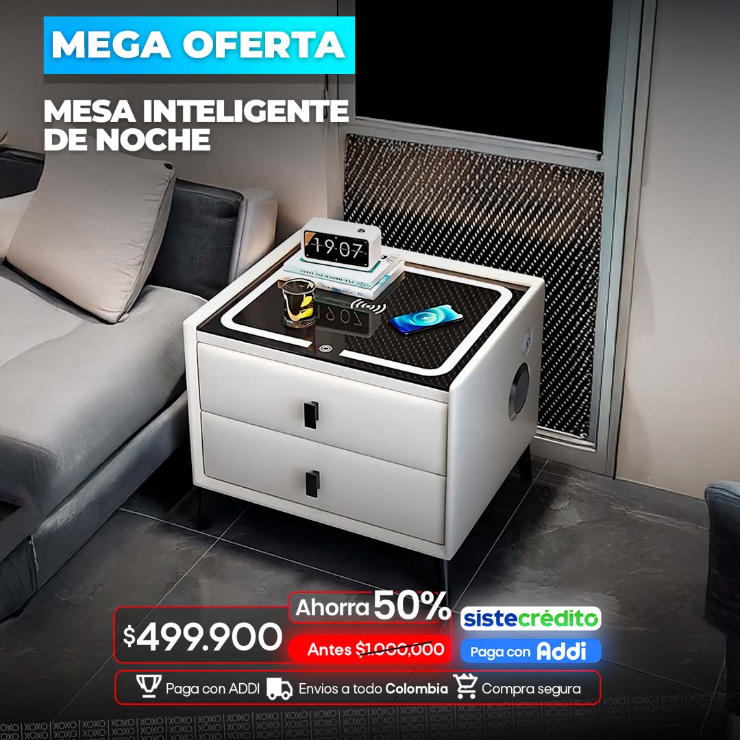 Mesa de noche de 2 niveles inteligente