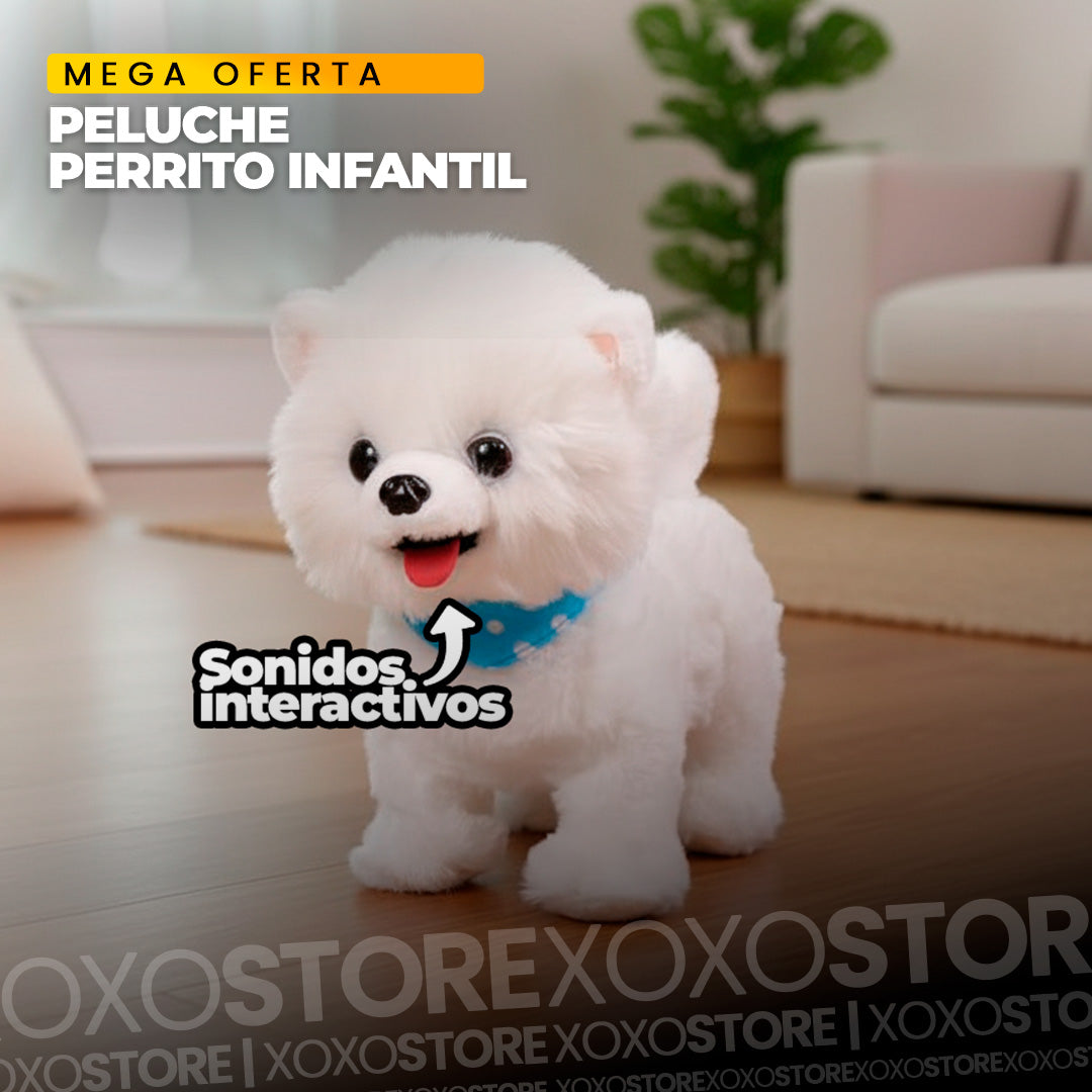 Perrito de peluche infantil sonidos interactivos
