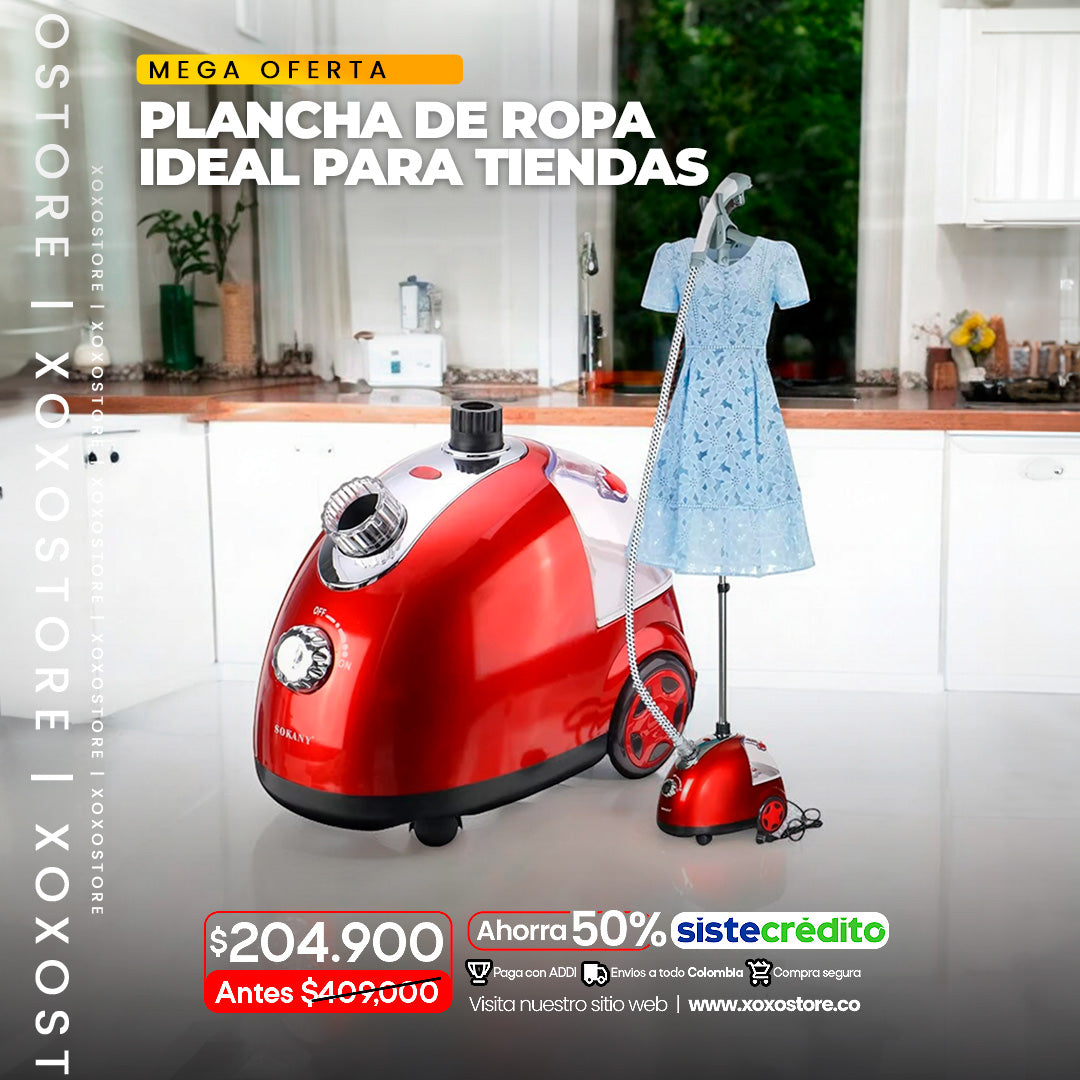 Plancha de ropa rodante a vapor vertical sokany