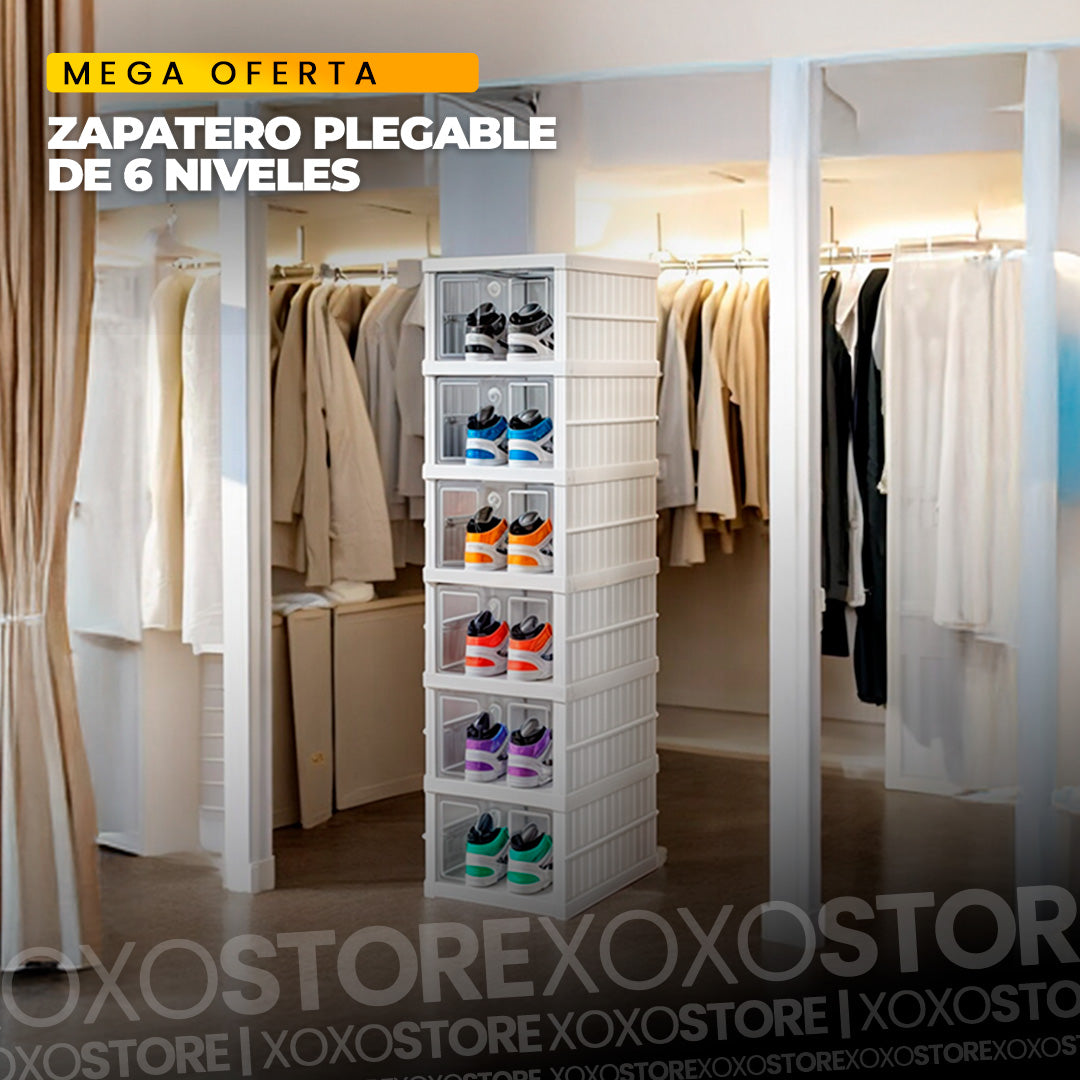 Zapatero plegable caja 6 niveles