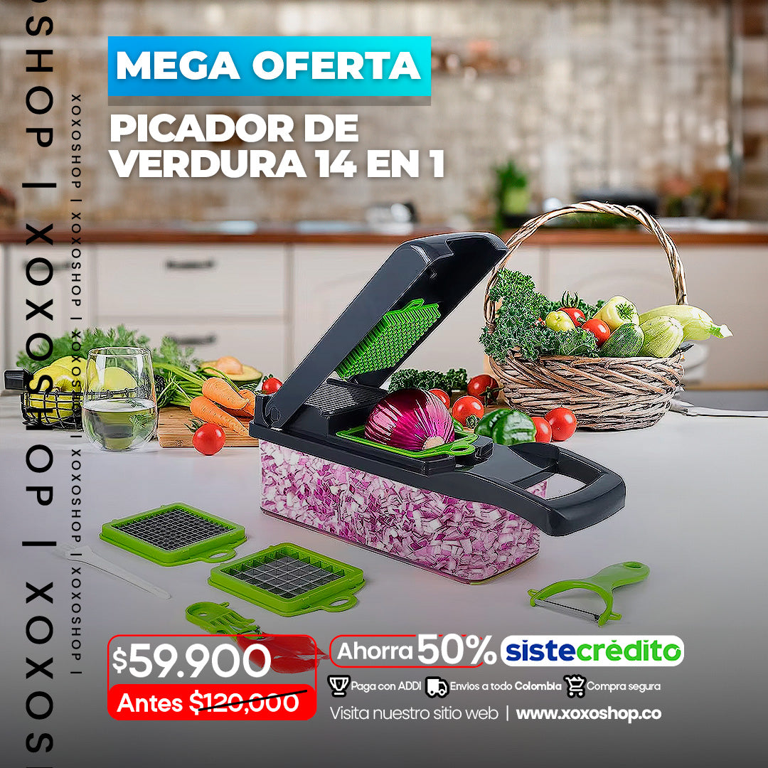 Picador de verduras 14 en 1