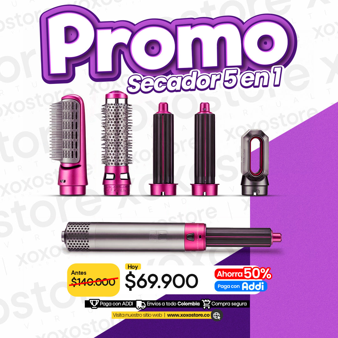 Secador de cabello 5 en 1